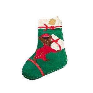 Harry & David Cubby Bear Christmas Stocking Discontinued with Tags Vintage